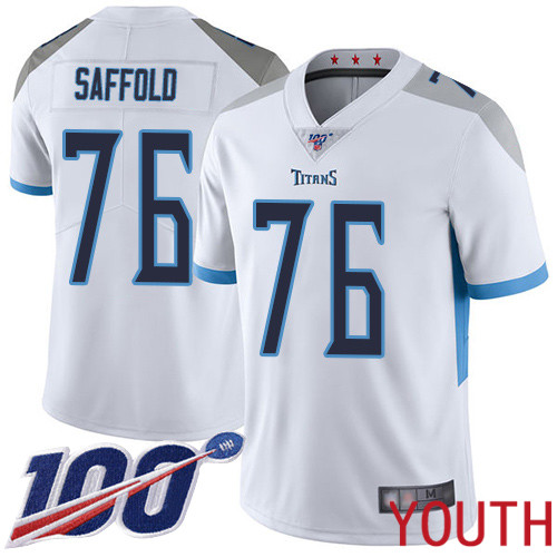 Tennessee Titans Limited White Youth Rodger Saffold Road Jersey NFL Football 76 100th Season Vapor Untouchable